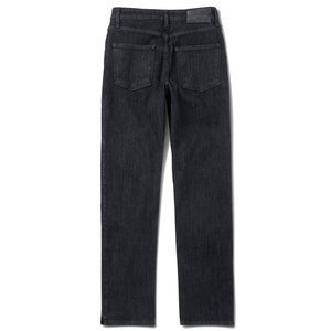 Jeans de Mezclilla de Pierna Recta, Lavado Oscuro, Cintura Alta, Corte Regular, Algodón, Estilo Casual para Hombre, Otoño - Product Image 5