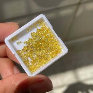 เพชรทรงกลมเจียระไนแบบบริลเลียนท์ สีเหลืองสดใส ขนาด 4 มม. ความสะอาดระดับ VS เพชร CVD ปลูกในห้องปฏิบัติการ สำหรับผู้ผลิตเครื่องประดับ - Product Image 4