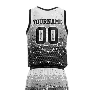 Uniforme de Baloncesto con Logotipo Personalizado, Diseño Geométrico Triangular, Sublimado con Degradado, Conjunto de Pantalones Cortos a Juego, Ropa Deportiva - Product Image 5