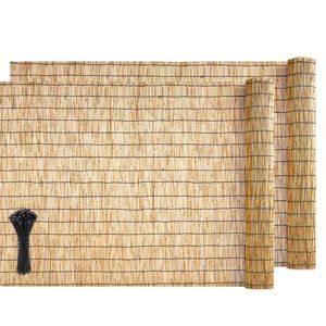 Recinzione in Giunco Naturale 1,2 m x 5 m, Confezione da 2 Rotoli Decorativi per Divisorio da Giardino, Offre Privacy - Product Image 1