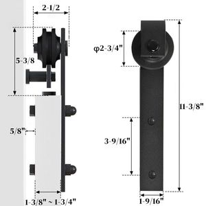 Non finito, 42 pollici. X 84 Pollici Kit Ferramenta per Porta Scorrevole da 7FT con 5 Pannelli in Vetro Temperato - Installazione Semplice per Porta Scorrevole da Bagno - Product Image 6