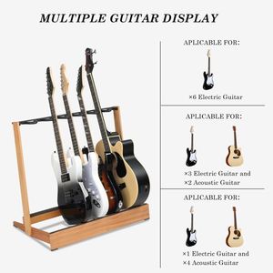 Support de guitare pliable en bois dur, en métal ondulé, pour guitares électriques et acoustiques, gain de place pour la maison et le studio - Product Image 3