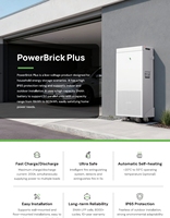 Batterie au lithium LiFePO4 Powerbrick Plus 16 kWh 314 A 51,2 V pour stockage d'énergie domestique, murale ou sur roulettes, en stock UE/US
