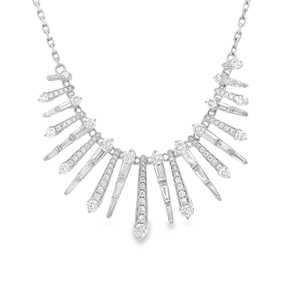 Collares de Diamantes en Capas, Corte Baguette y Redondo, Diamantes Cultivados en Laboratorio, Clásicos para Boda, Novia, Uso Diario, Amuletos de Lujo, Joyería Fina, Oro Sólido de 14K y 18K - Product Image 3