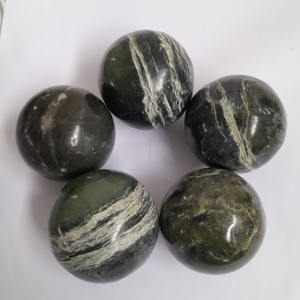 Venta al por mayor de alta calidad Natural Indonesia cebra verde curación cristal piedras preciosas artesanías esfera tamaño 50 mm técnica tallada - Product Image 4