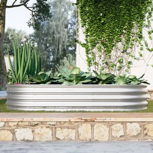 Kit de Jardinière Surélevée Robuste Galvanisée 6x3x1 pieds pour Légumes, Fleurs et Herbes d'Extérieur - Fournitures de Jardinage - Product Image 1