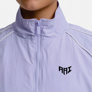 Ensemble de survêtement coupe-vent léger en nylon violet pour femme, veste courte et short de course, vêtements de sport haut de gamme, vestes pour homme - Product Image 6
