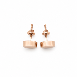 18K Rose Gold Moissanite Minimalist Round <b>Stud</b> <b>Earrings</b> for Women High Polish Classic Wedding Party Jewelry Gift - Product Image 5