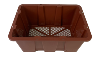 Boîte de rangement rectangulaire transparente rose en PP avec couvercle, recyclable, revêtement UV, épaisseur 2 mm, personnalisable pour usage agricole