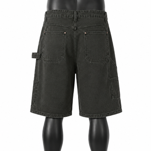Pantalones Cortos Vaqueros Extra Grandes Personalizados para Hombre, Estilo Vintage, Lavados, Holgados, Informales - Product Image 2