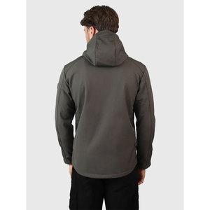 Veste Softshell Homme Personnalisée à Capuche, Coupe Vente Chaude, Coupe-vent, Fermeture Éclair, Coupe Droite, Idéale Hiver et Activités Extérieures, Prix de Gros Abordable - Product Image 3