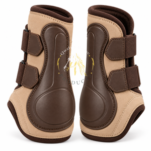 Botas de protección para caballos con amortiguación suave, tela resistente y diseño práctico para un entrenamiento cómodo y diario. - Product Image 4