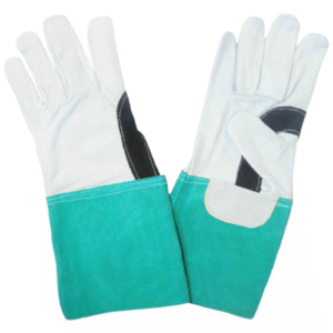 Gants de soudage en cuir de chèvre et de vache pleine fleur, robustes, pour soudeurs TIG, protection des mains, gants de travail industriels, sécurité au travail - Product Image 4