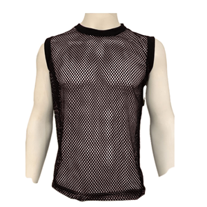 Débardeur sans manches en maille noire pour homme, col rond, respirant, en polyester uni, pour l'entraînement estival, coupe classique pour adulte - Product Image 2