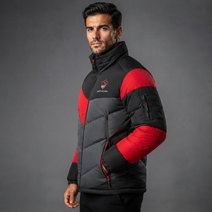 Men Puffer <b>Jacket</b> Premium Winter Coat Water Resistant Quilted Construction Lightweight Insulation Comfortable Warm Outerwear - Product Image 2