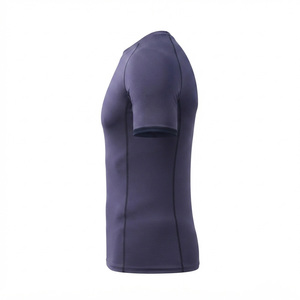 Men Fitted Full Sleeve <b>Compression</b> <b>Shirt</b> V-neck Solid Color Moisture Wicking Polyester Sports Jersey All Seasons Custom Brand - Product Image 3