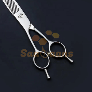 กรรไกรตัดผมเหล็กคมแบบมืออาชีพกรรไกรเล็มผมน้ำหนักเบาอุปกรณ์ตัดผมดีไซน์ใหม่ - Product Image 5