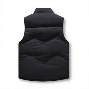 Chaleco Acolchado para Hombre, Color Borgoña, con Cuello Alto y Cierre de Cremallera, Cortavientos, Informal, para Invierno, 100% Poliéster - Product Image 2
