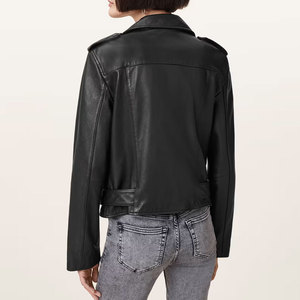 New Arrivals 2026 Latest Design Cropped Unisex Leather Jackets Made Genuine Leather Jackets For Women's - Product Image 2