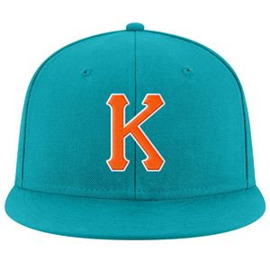 หมวกแก๊ป Aqua Snapback ปักลายตัวอักษร K สีส้มด้านหน้า ทรง 6 แผง หมวกลำลองสำหรับทุกเพศ - Product Image 3