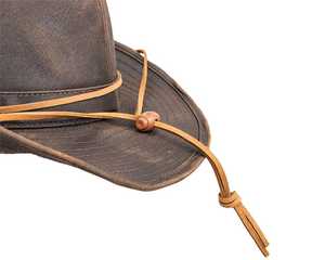Chapeau Bob Décontracté en Cuir Véritable pour Homme - Style Western Classique Réglable pour l'Hiver et les Voyages en Extérieur - Product Image 2