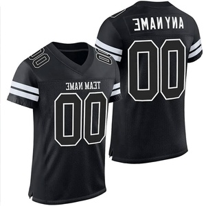 เสื้อเจอร์ซีย์ทีมเสื้อฟุตบอลผ้าทอลายทแยงสีทึบเสื้อฟุตบอลอเมริกันทำจากโพลีเอสเตอร์100% - Product Image 2