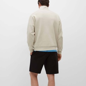 basics High Quality Men's Quarter Zip Neck Mock Sweatshirt Sport <b>Zipper</b> Half Zip Up Pullover Hoodie Sweatshirt Men 2025 - Product Image 6