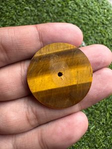 Cadran plat en œil de tigre naturel vert-noir 31 MM, qualité excellente, pierre précieuse en vrac, idéal pour la fabrication de bijoux, cadran de montre sans perçage - Product Image 1