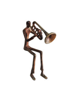 Estatua de Saxofonista de Aluminio Hecha a Mano, Escultura Minimalista de Músico de Jazz en Metal, Decoración Abstracta con Temática Musical para Estante - Product Image 3