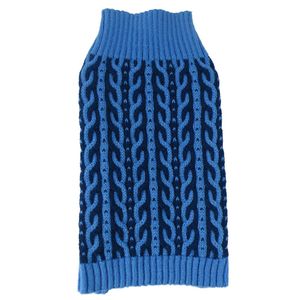 Maglione per Cani di Design Armonioso, Bicolore, Lavorato a Maglia con Cavo Pesante, Abbigliamento per Animali Domestici - Product Image 1