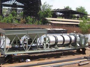 Planta de mezcla de tambor portátil de alta calidad con caja de cambios de motor de engranaje de eje de neumático de asfalto de mezcla en caliente fabricada en India 1 año de garantía - Product Image 5