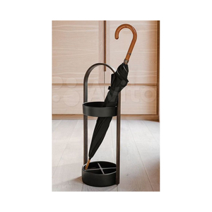 Moderno Soporte para Paraguas de Metal Negro con Elegante Diseño de Gota de Lluvia y Recorte de Paraguas para Decoración del Hogar u Oficina - Product Image 5