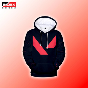Sudadera con Capucha para Hombre INDEX, Roja y Negra con Estampado de Calavera, Sublimación, Poliéster, Tejido de Punto, Ropa Urbana, Otoño, Corte Regular - Product Image 2