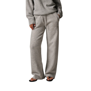 Womens Round Neck Tracksuit <b>Set</b> Side Pockets Top Wide Straight Leg Trousers Elastic Waist Relaxed <b>Two</b> <b>Piece</b> <b>Lounge</b> Travel Outfit - Product Image 4