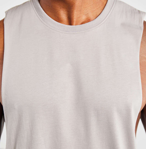 Débardeur de sport personnalisé pour homme, musculation, sans manches, grandes ouvertures pour les bras, tissé, séchage rapide, Spandex/Coton, anti-transpiration - Product Image 3