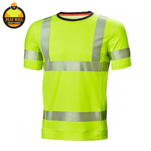 เสื้อยืด Hi VIS สะท้อนแสงผ้าตาข่ายมองเห็นได้ชัดเจนเสื้อผ้านิรภัยแบบแห้งเร็ว - Product Image 5