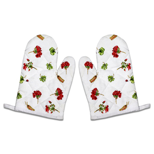 Floral Printed Design 100% Cotton Professional Oven <b>Gloves</b> OEM Large Size Oven <b>Mittens</b> at Affordable Price in India - Product Image 6