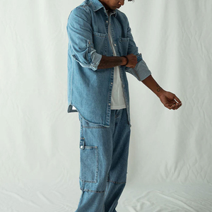 Camisa de Mezclilla para Hombre, Servicio OEM, Artículo de Moda, Última Tendencia, MOQ Bajo, Camisa de Mezclilla para Hombre, Estilo Actual - Product Image 3