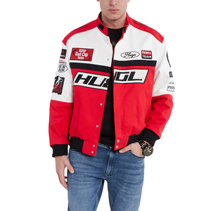 Veste universitaire unisexe Rohzen Sports RS-VJ-125 de haute qualité, 100 % coton, personnalisable ODM/OEM, broderie personnalisée, blocs de couleur, col montant - Product Image 1
