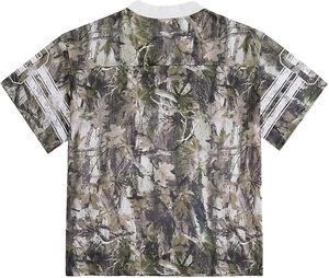 Maillot de football américain personnalisé surdimensionné coupe ample en maille pour hommes et femmes avec imprimé graphique vintage et motif logo - Product Image 2