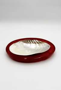 Plateau de service ovale en résine époxy écologique fait main, design classique, plateau décoratif poli pour la maison, les fêtes et les dîners - Product Image 4
