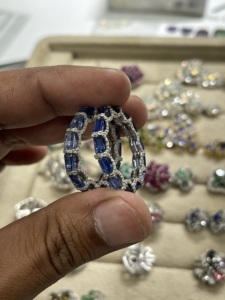 Bague artisanale en argent sterling 925 avec kyanite naturelle et diamant - Product Image 4