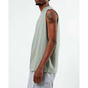 AL RAFEEQ Men's High Street Style Slim Fit Sleeveless Tank <b>Top</b> Spandex/Cotton Quick Dry Fabric Solid Pattern for Summer Beach - Product Image 4