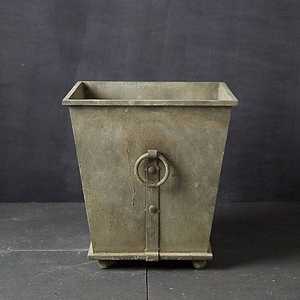 Rustic Galvanized <b>Square</b> Metal Planter Box Durable Flower <b>Pot</b> for Garden <b>Plants</b> - Product Image 4