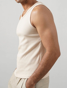 Factory Rate Hooded Sporty Tank Tops Men's Wholesale Custom <b>Logo</b> Comfortable Solid Color 100% Cotton Breathable Eco-Friendly - Product Image 4