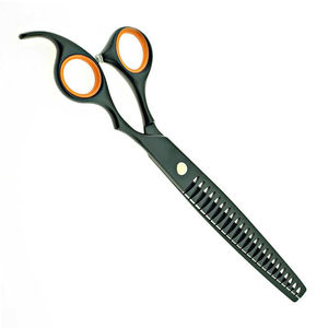 Ciseaux de coiffure professionnels pour effiler les cheveux, en acier inoxydable 440C, à pointe arrondie, pour texturiser, pour droitiers, 28 dents, ergonomiques - Product Image 3