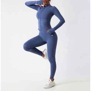 Chaquetas de Yoga para Mujer de Tallas Grandes, de Alta Calidad, Personalizadas, Conjunto Deportivo de 2 Piezas, Transpirables, de Secado Rápido - Product Image 1