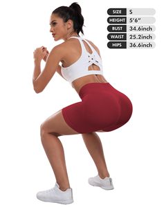 Sports Yoga Shorts For Women Workout Gym Biker Shorts High Waisted Tummy Control Butt Lifting Running Booty Scrunch Butt Shorts - Product Image 6