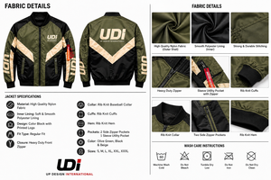 Men’s Bomber <b>Jacket</b> Custom Colorblock Windbreaker <b>with</b> <b>Zipper</b> <b>Pockets</b>, Ribbed Cuffs and Graphic Logo for Streetwear - Product Image 5