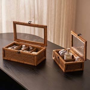 Caja de Almacenamiento de Ratán para Medicamentos, Organizador de Botiquín, Artículos Esenciales para el Hogar y la Cocina, Almacenamiento Multiusos, Tejida a Mano en India - Product Image 3